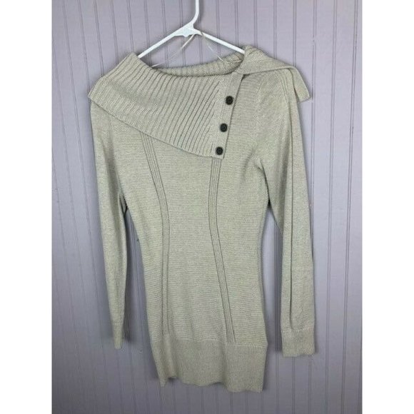 Style & Co Size XS Womens Long Sweater Beige Ribbed Knit - Picture 1 of 4